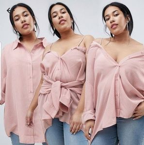 Misguided Strappy Bardot Multiway Shirt